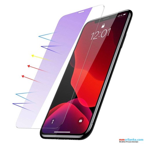 Baseus 0.15mm Full-glass Anti-bluelight Tempered Glass Film (2pcspack+Pasting Artifact) For iP 6.5inch